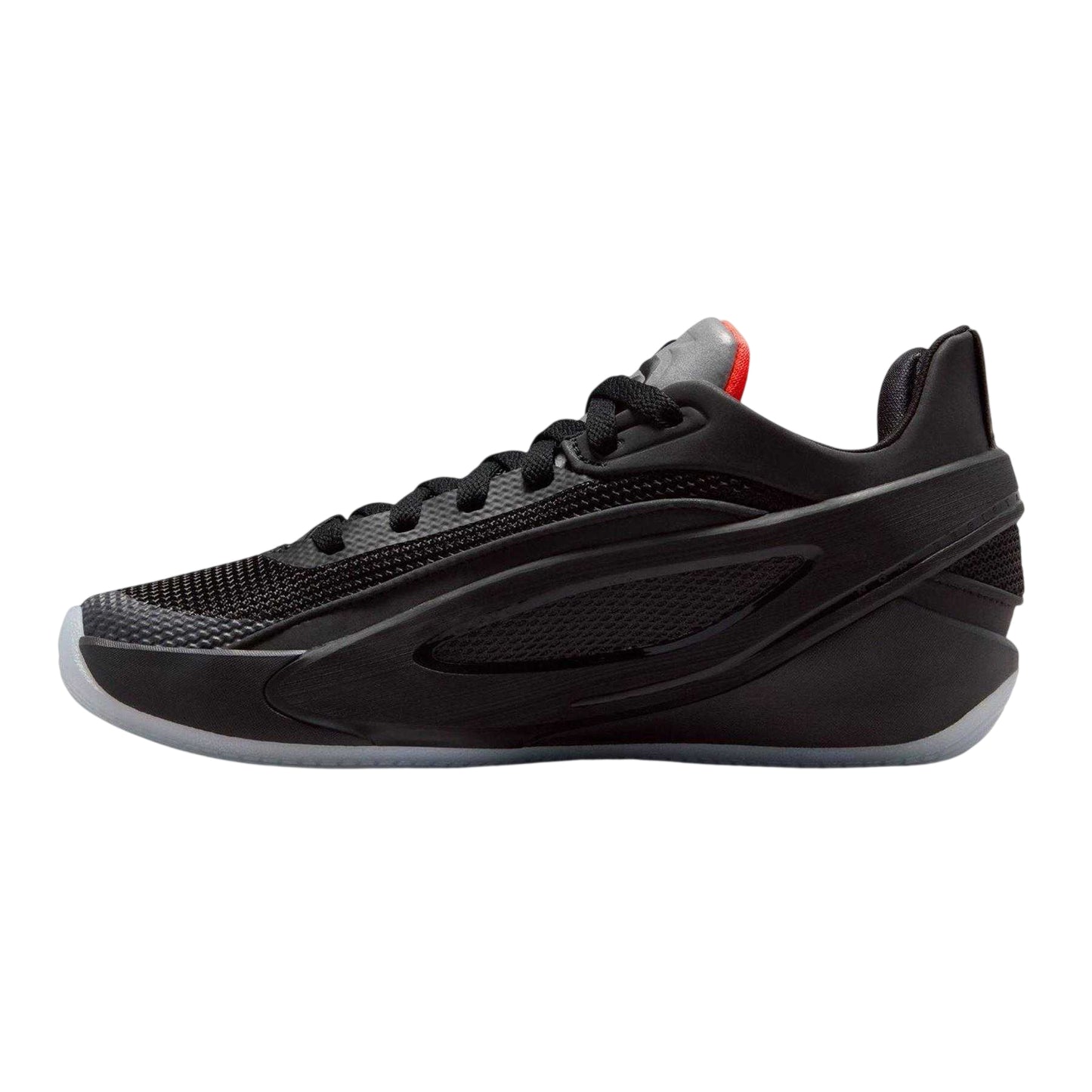 Black-Crimson - Back - Nike Childrens-Kids Luka Basketball Shoes