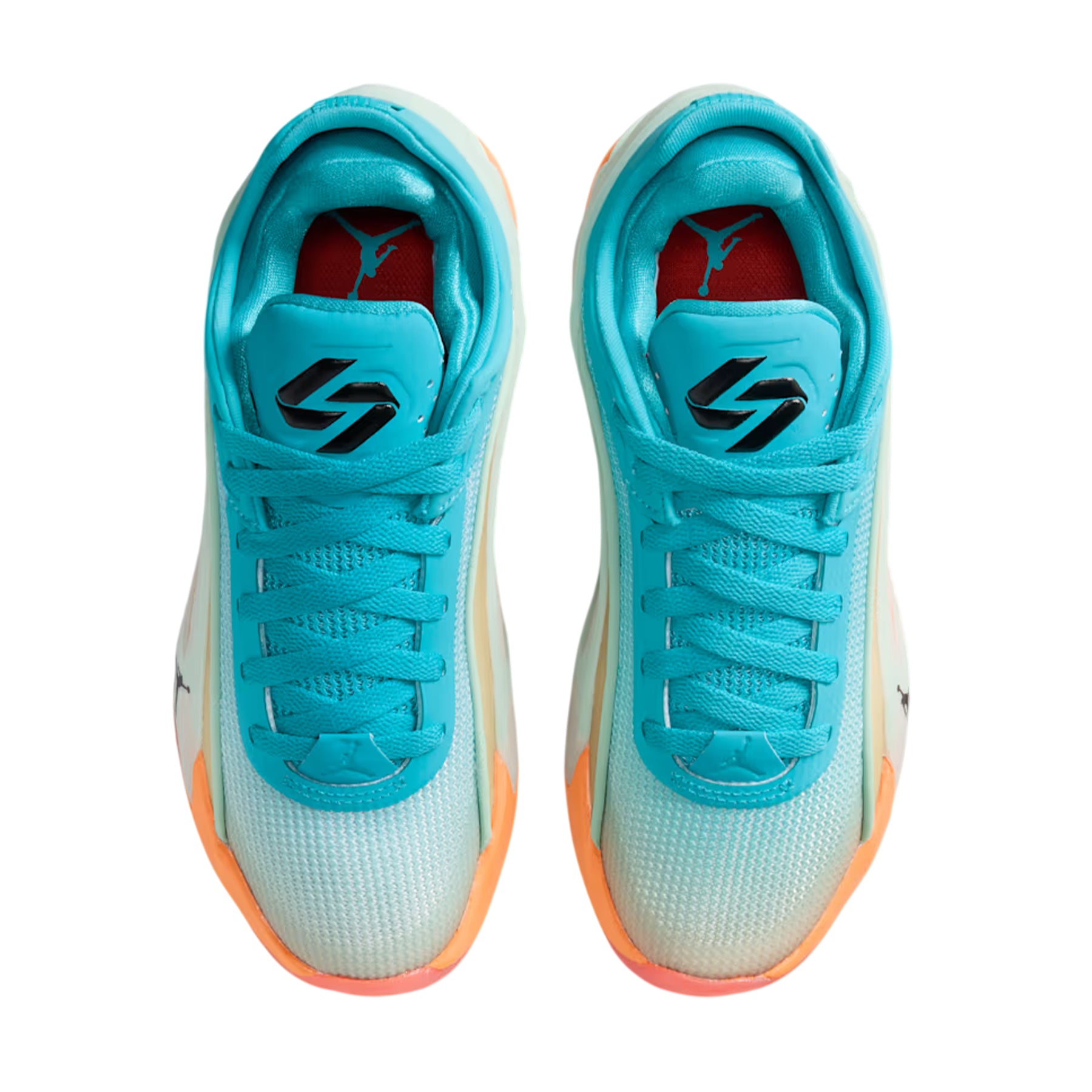 Black-Turquoise - Side - Nike Childrens-Kids Luka Basketball Shoes