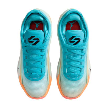 Black-Turquoise - Side - Nike Childrens-Kids Luka Basketball Shoes