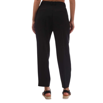 Black - Back - Boss Womens-Ladies Tapana Plain Trousers