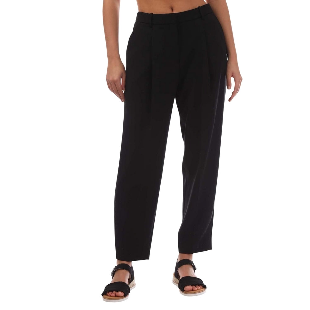 Black - Front - Boss Womens-Ladies Tapana Plain Trousers