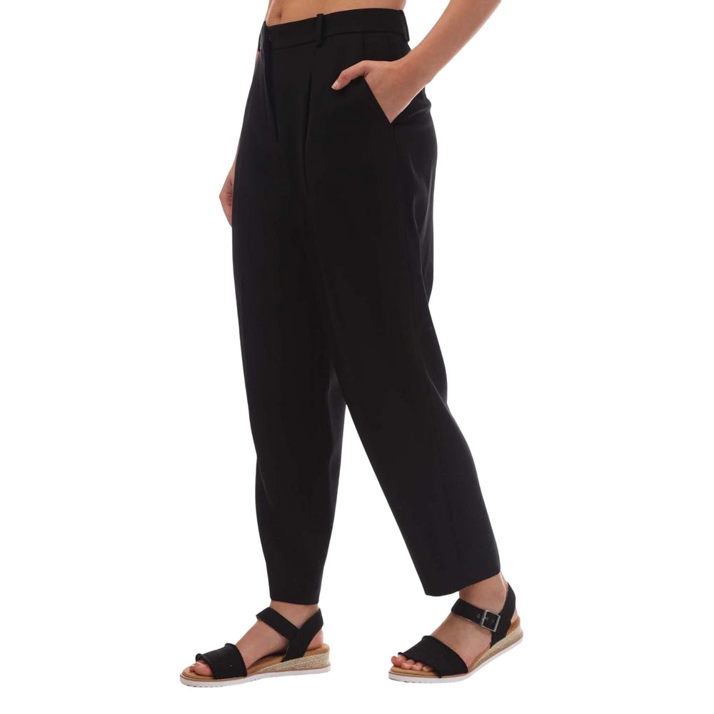 Black - Side - Boss Womens-Ladies Tapana Plain Trousers