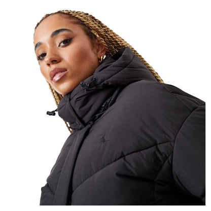 Black - Side - Jack Wills Womens-Ladies Ritcher Quilted Padded Jacket