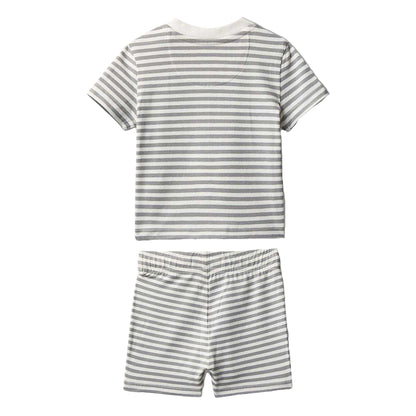 Monument - Back - Calvin Klein Baby Striped Two Piece T-Shirt & Shorts Set