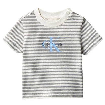Monument - Side - Calvin Klein Baby Striped Two Piece T-Shirt & Shorts Set