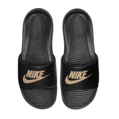 Black-Metallic - Side - Nike Mens Victori One Shower Slides