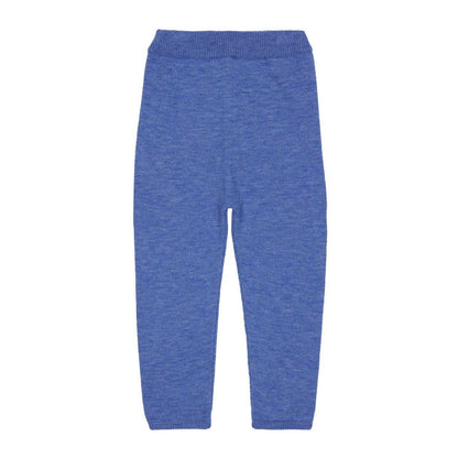 Blue-White-Beige - Side - Artesania Granlei Childrens-Kids Striped Knitted Top And Trousers Set