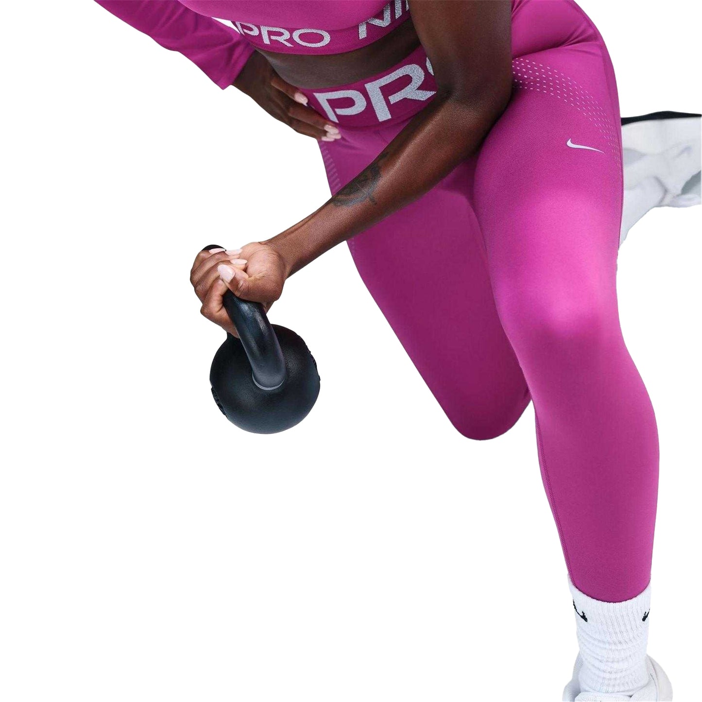 Hot Fushia - Pack Shot - Nike Womens-Ladies Pro Sculpt Perforated Leggings