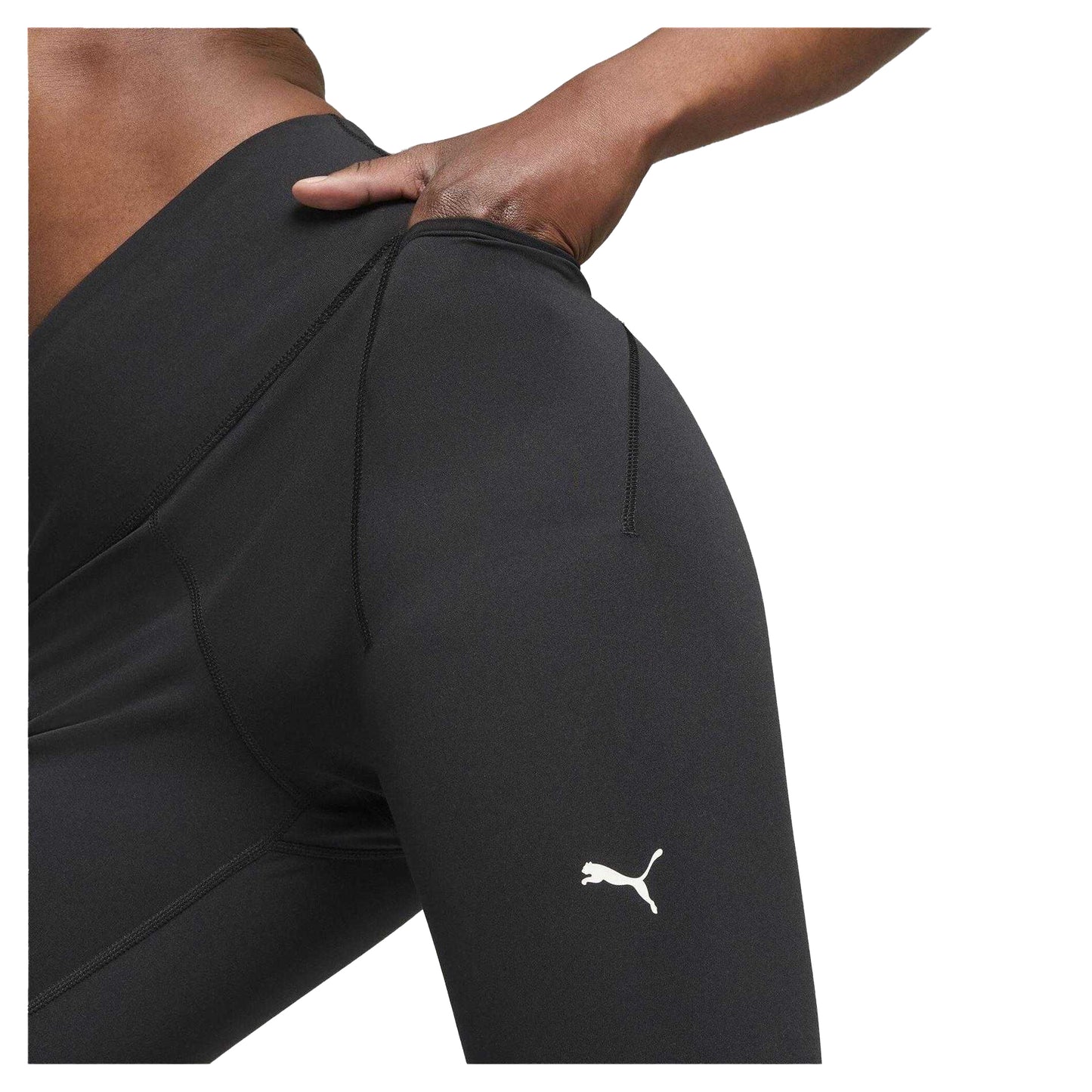 Black - Side - Puma Womens-Ladies Performance Leggings