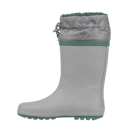 Grey - Side - Gelert Childrens-Kids Drawstring Wellington Boots