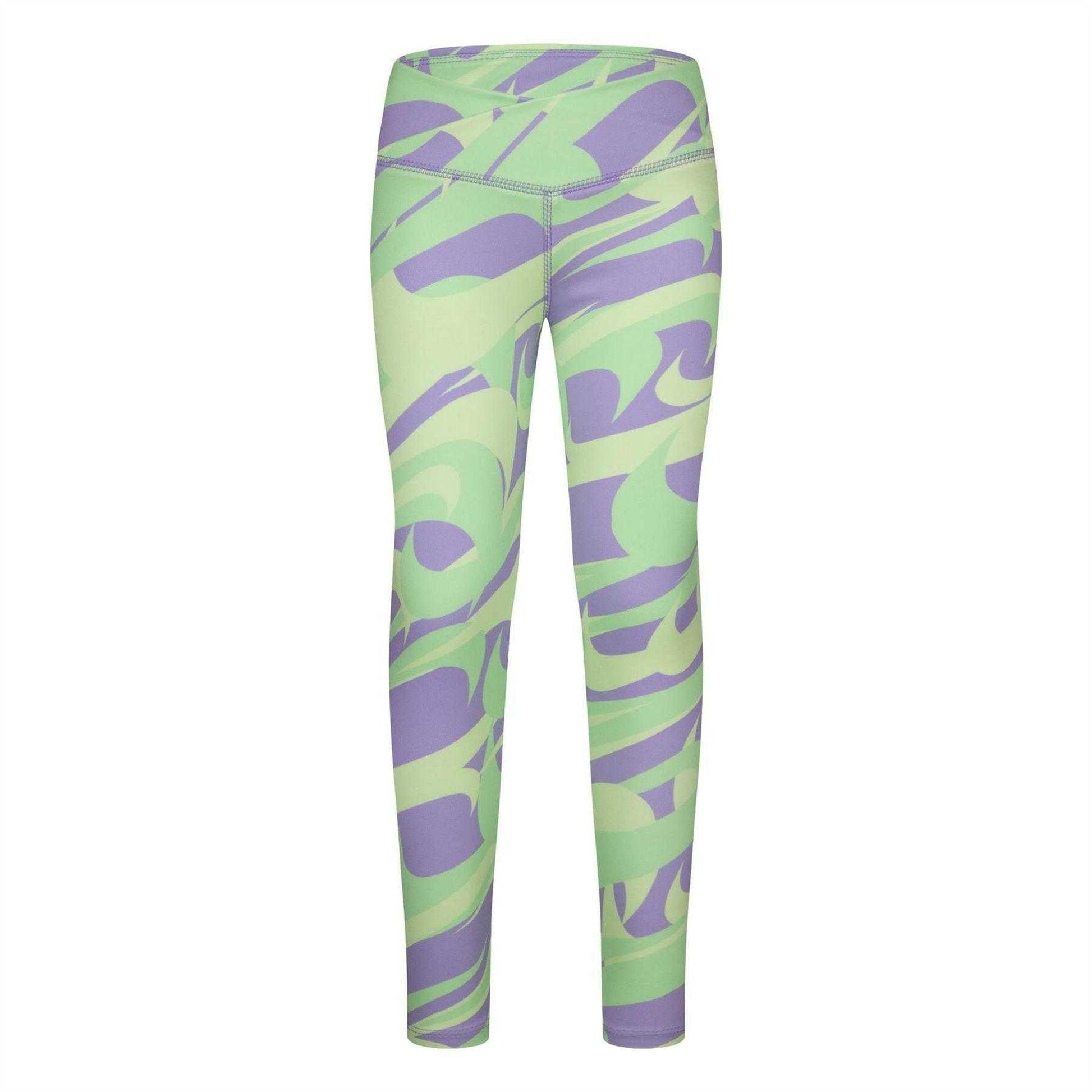 Hydrangea - Front - Nike Girls Prep In Your Step Abstract Leggings
