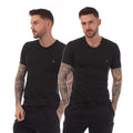 Black - Front - Calvin Klein Mens Essential Crew Neck T-Shirt (Pack of 2)