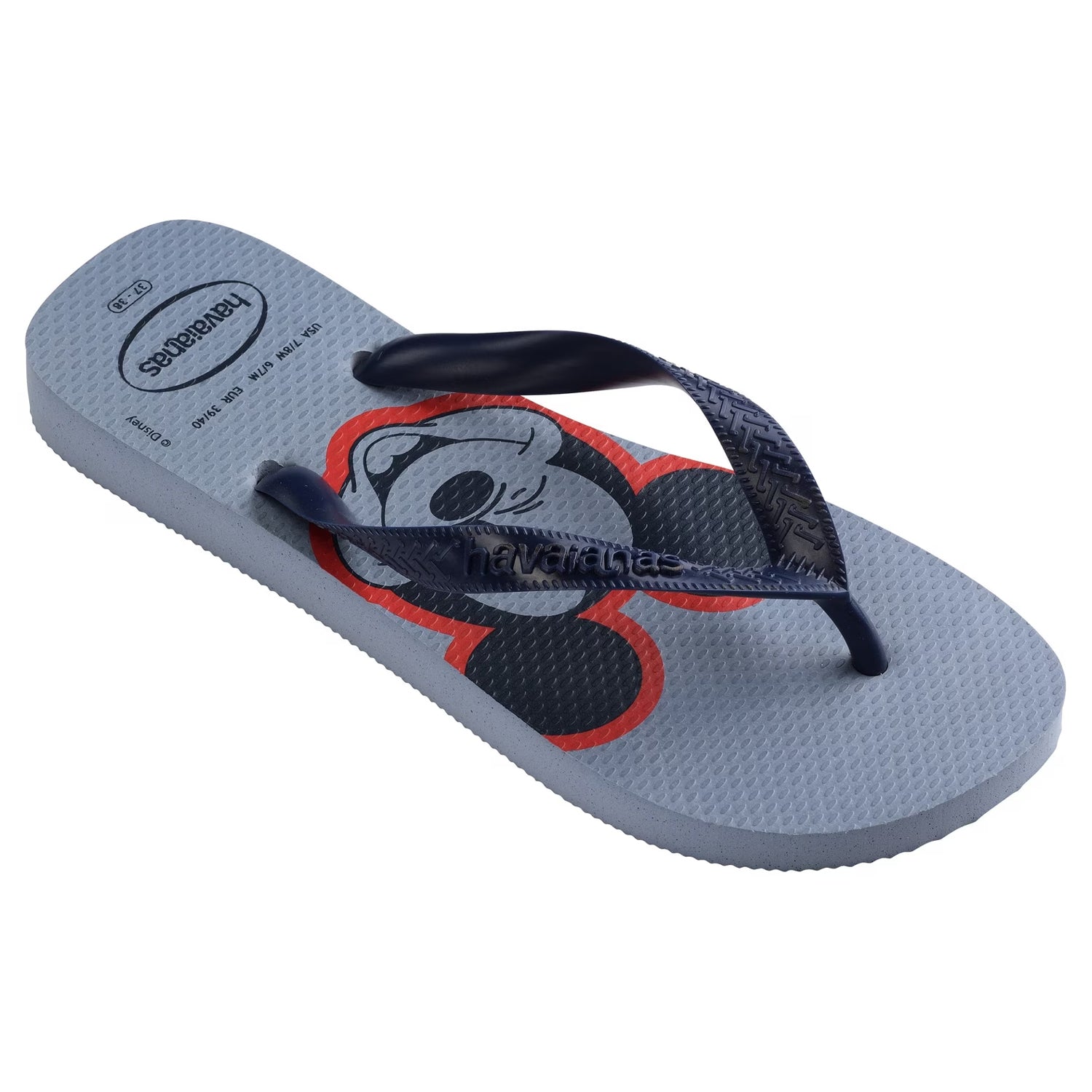 Grey - Side - Havaianas Unisex Adult Mickey Mouse Flat Flip Flops