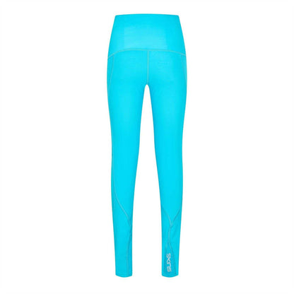 Blue - Back - Skins Womens-Ladies Series-3 Skyscraper Performance Leggings