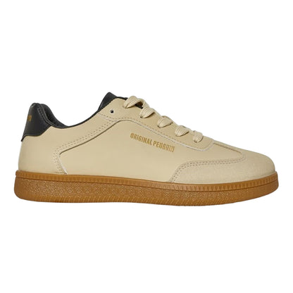 Cream - Front - Original Penguin Mens Retro Round Toe Flat Trainers