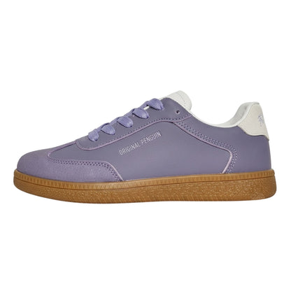 Lilac - Side - Original Penguin Mens Retro Round Toe Flat Trainers