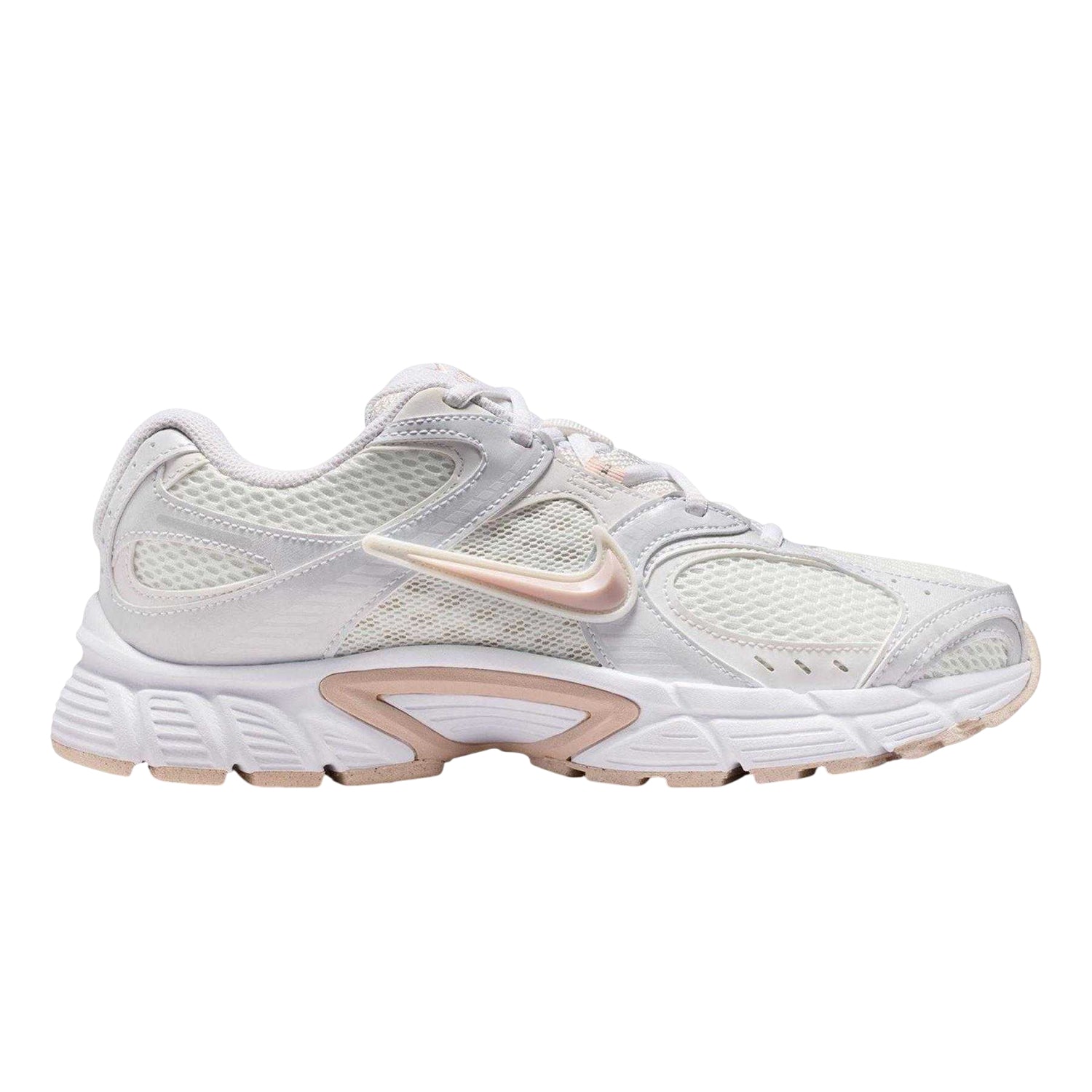 White-Pink - Front - Nike Mens Vomero Run 5 Mesh Trainers
