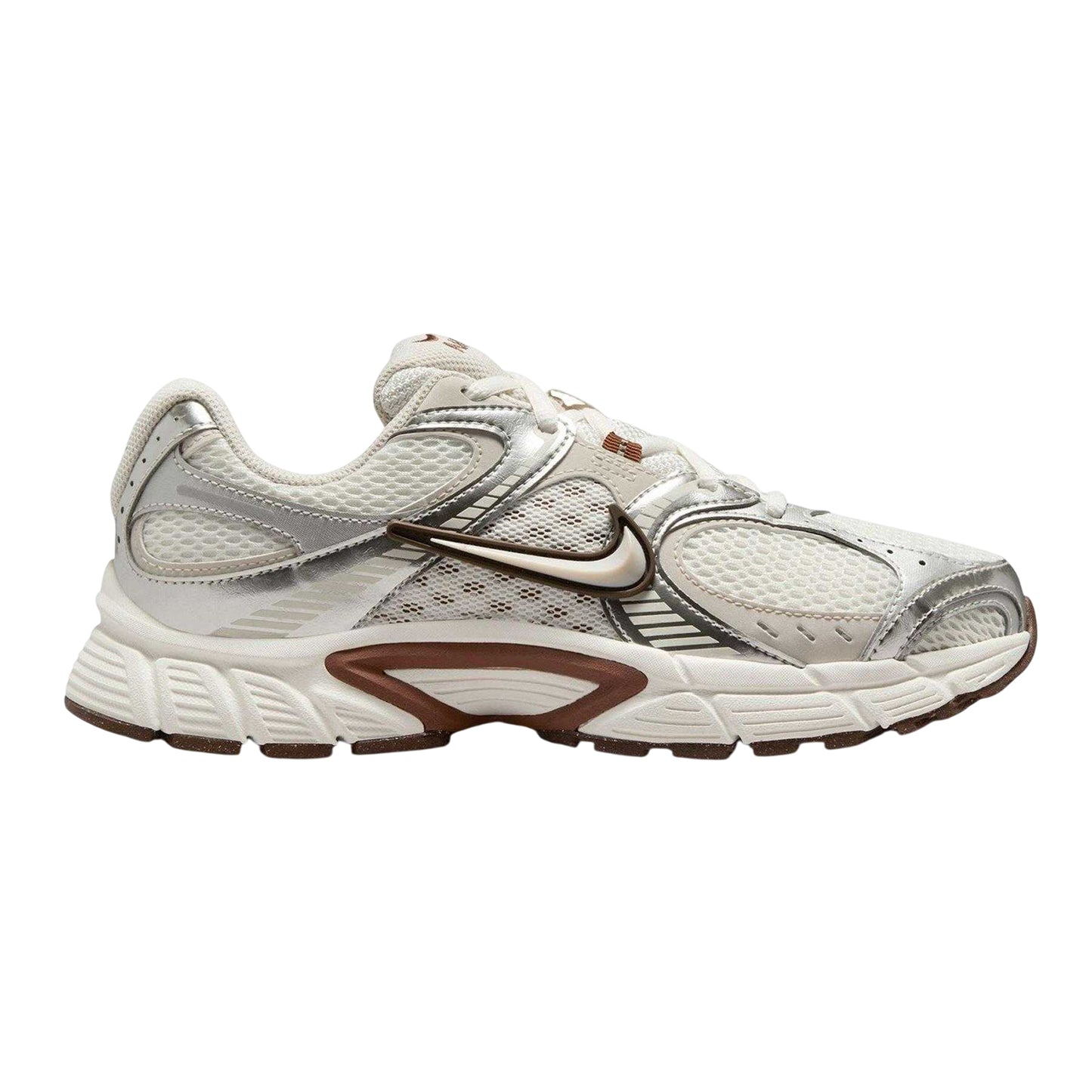 Off White-Brown - Front - Nike Mens Vomero Run 5 Mesh Trainers