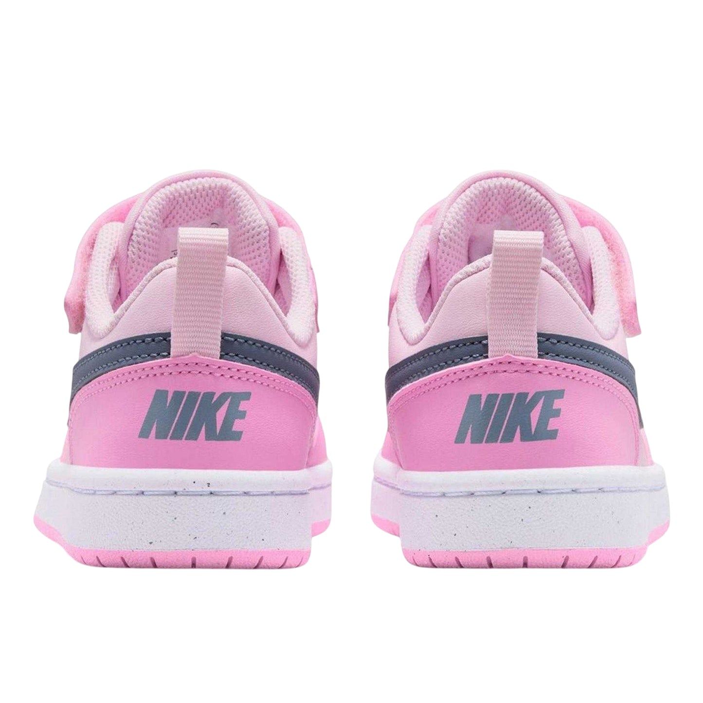 Pink-Grey - Back - Nike Childrens-Kids Court Borough Trainers
