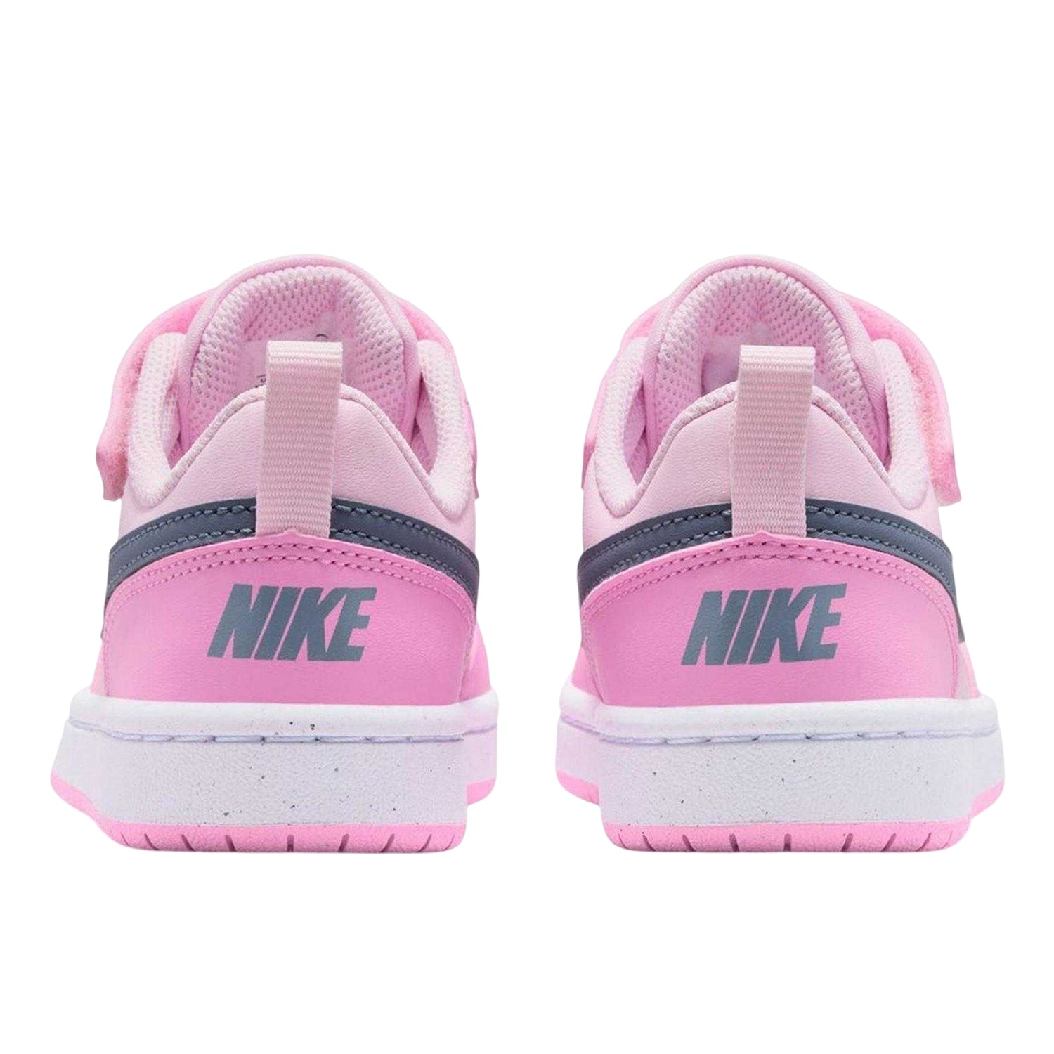 Pink-Grey - Back - Nike Childrens-Kids Court Borough Trainers