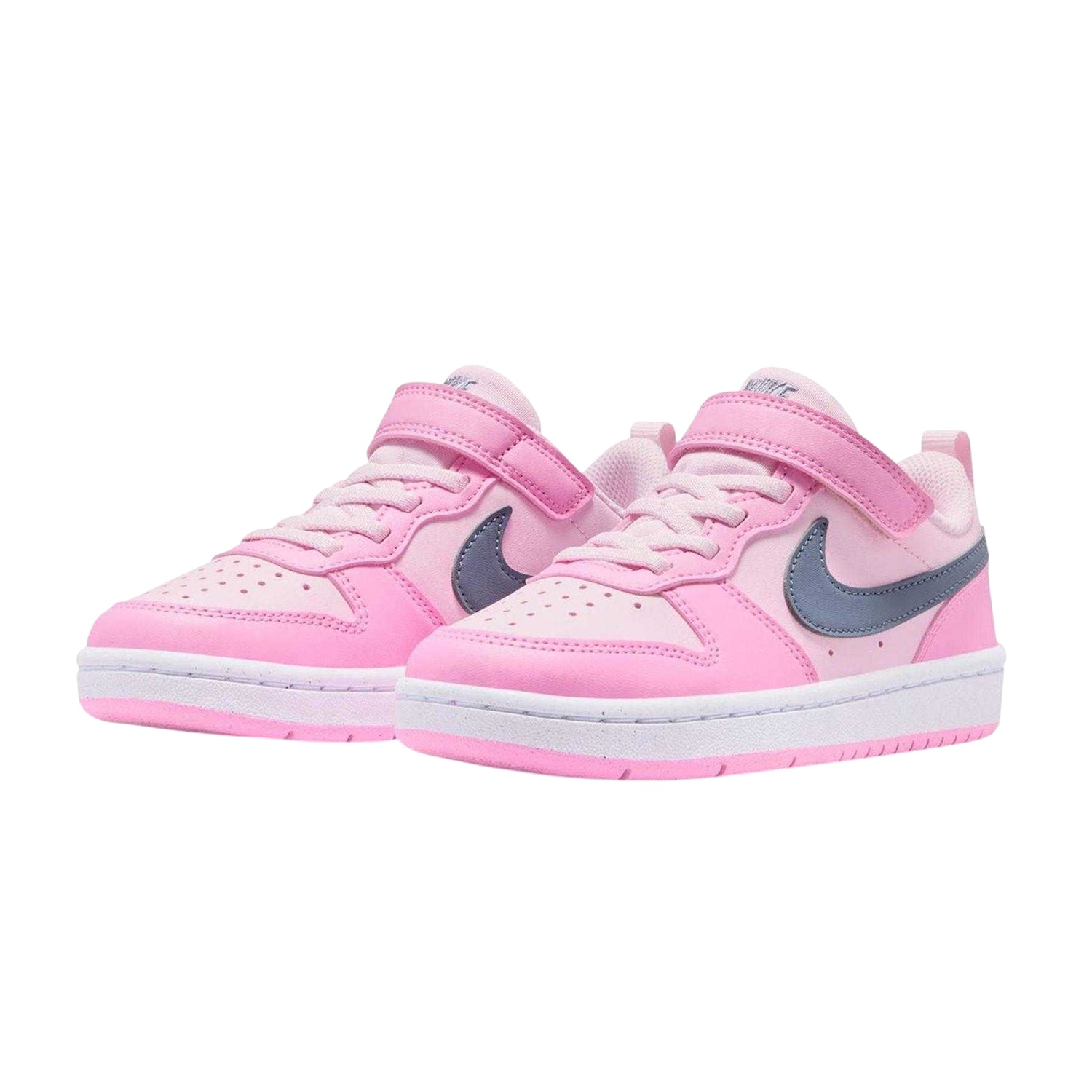 Pink-Grey - Lifestyle - Nike Childrens-Kids Court Borough Trainers