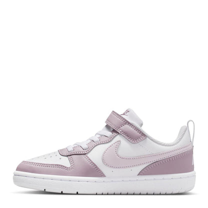 White-Plum-Fog - Back - Nike Childrens-Kids Court Borough Trainers