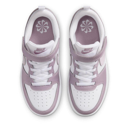 White-Plum-Fog - Pack Shot - Nike Childrens-Kids Court Borough Trainers
