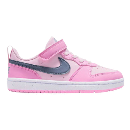Pink-Grey - Front - Nike Childrens-Kids Court Borough Trainers