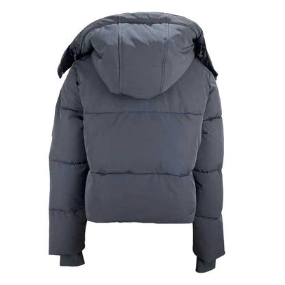 Black - Back - Jack Wills Womens-Ladies Cropped Puffer Jacket