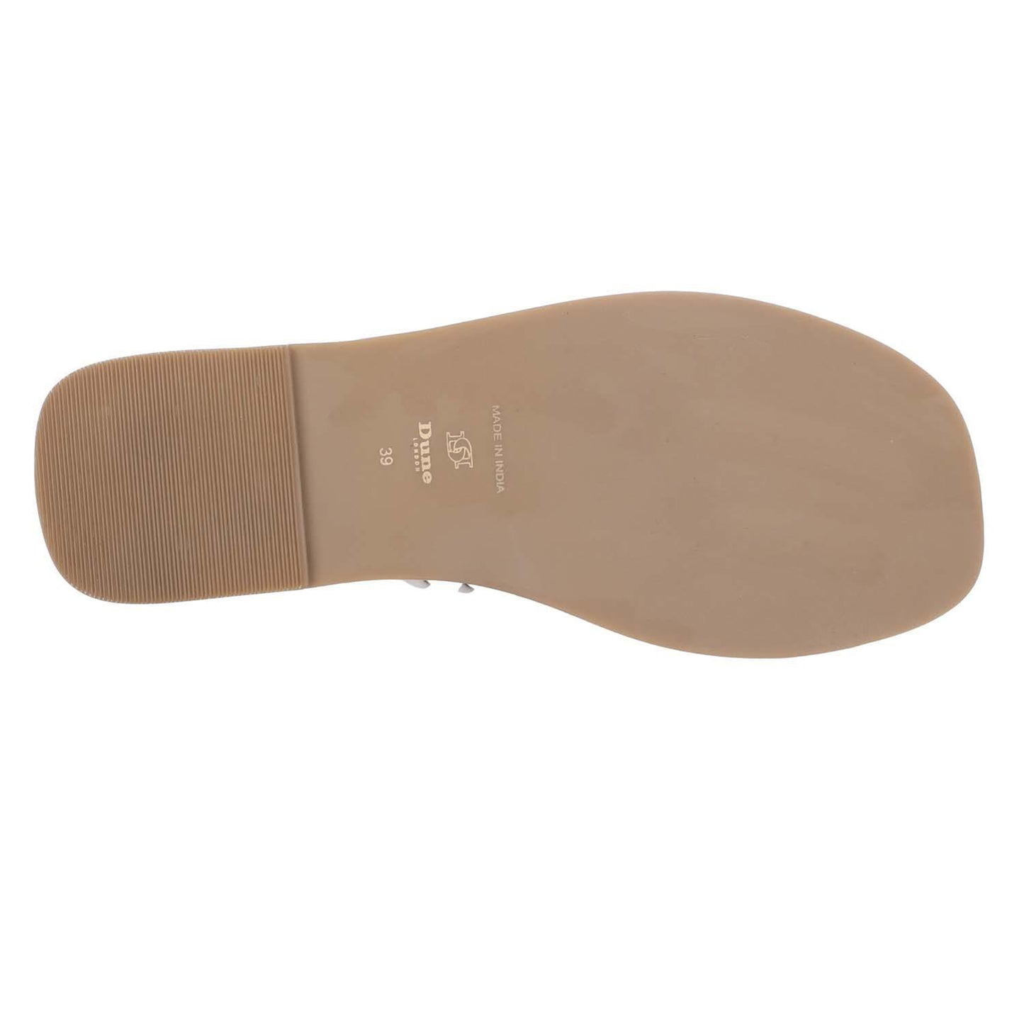 Ecru - Lifestyle - Dune London Womens-Ladies Loxx Plaited Leather Toe Post Flat Sandals