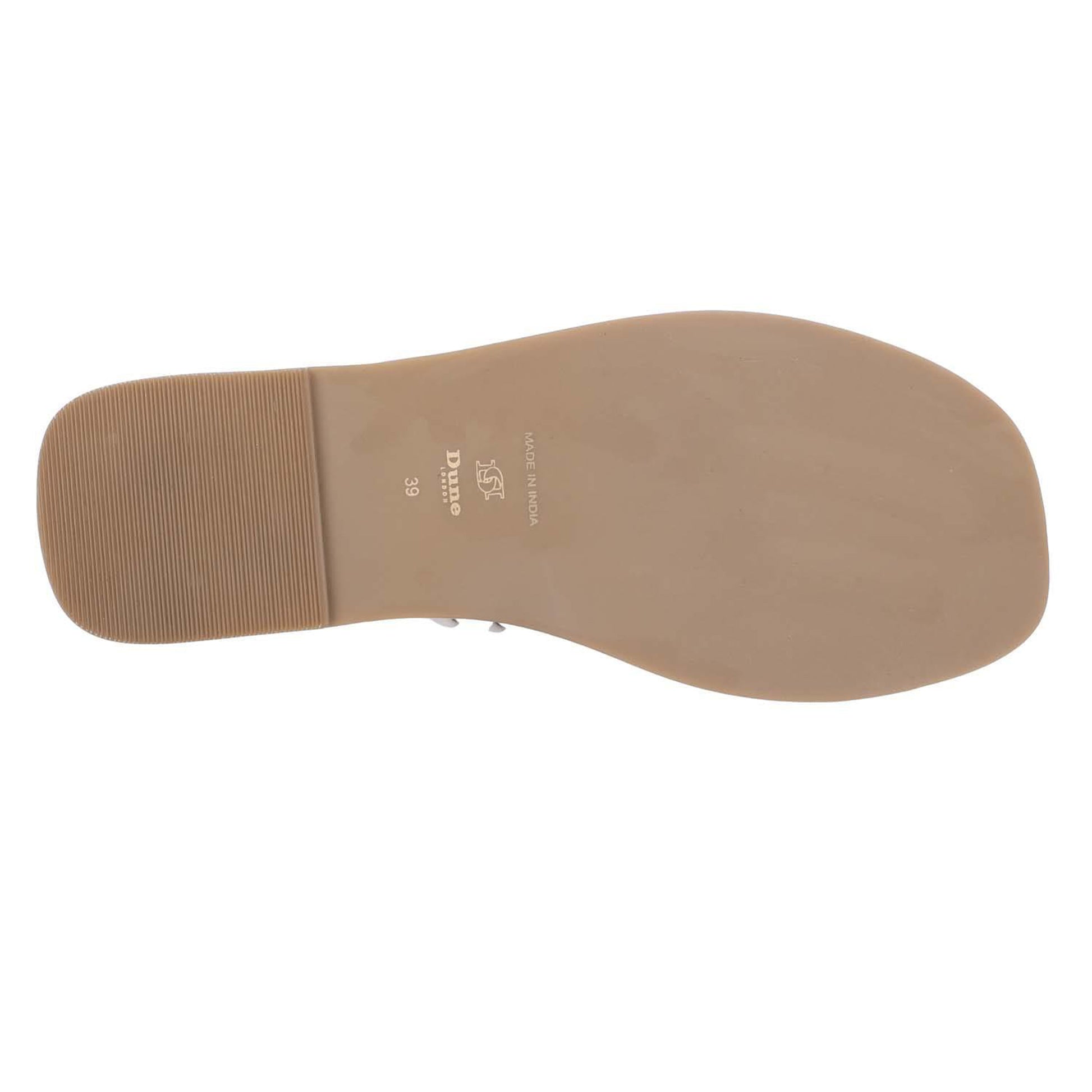 Ecru - Lifestyle - Dune London Womens-Ladies Loxx Plaited Leather Toe Post Flat Sandals