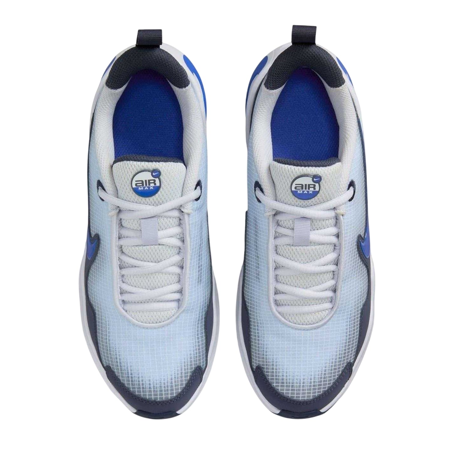 Grey-Blue - Side - Nike Childrens-Kids Air Max Nova Leather Tennis Shoes