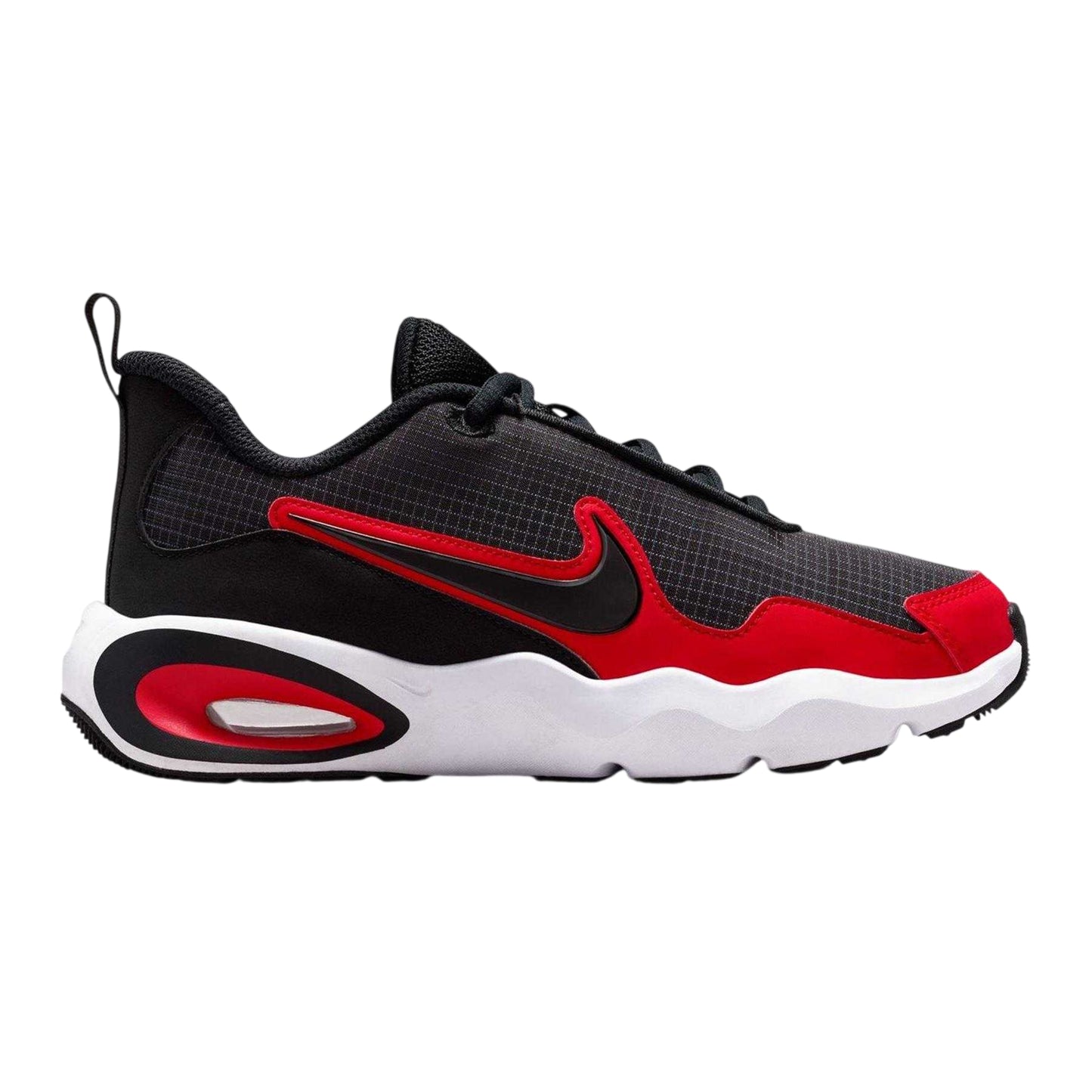 Grey-Red - Front - Nike Childrens-Kids Air Max Nova Leather Tennis Shoes