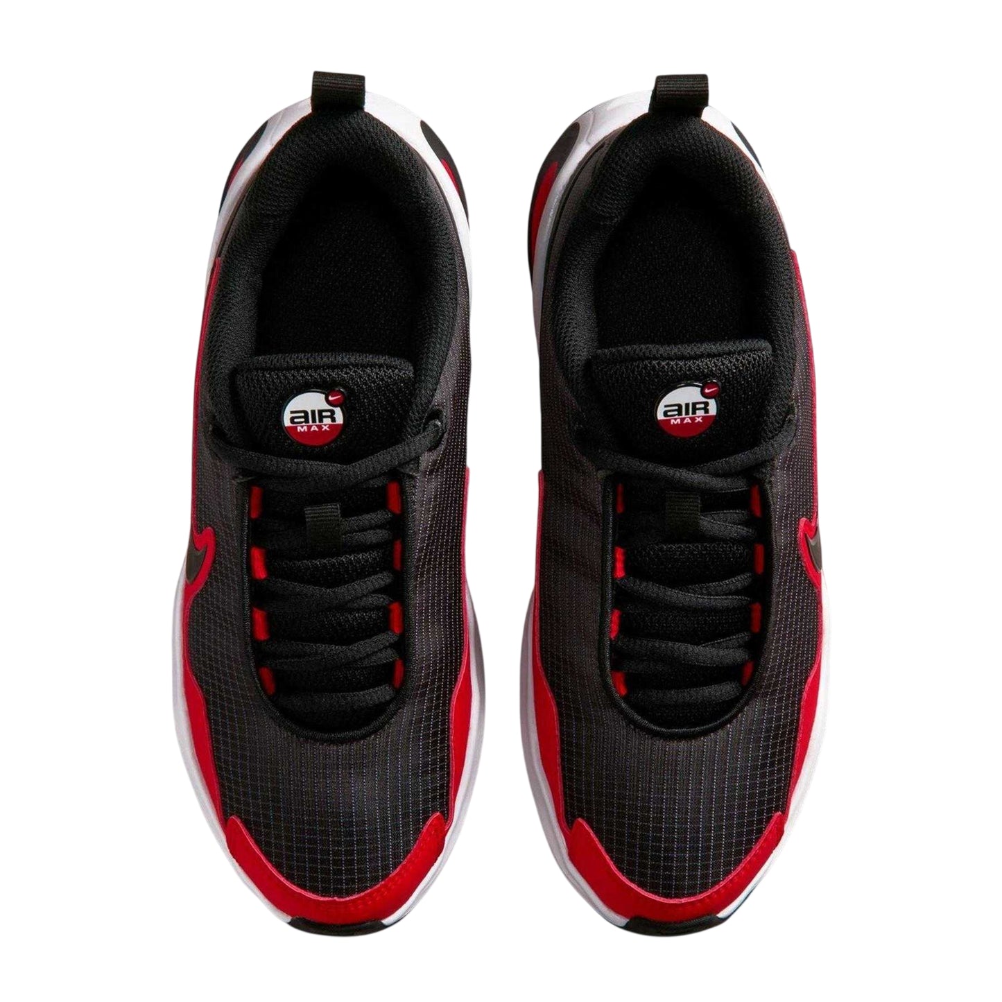 Grey-Red - Side - Nike Childrens-Kids Air Max Nova Leather Tennis Shoes
