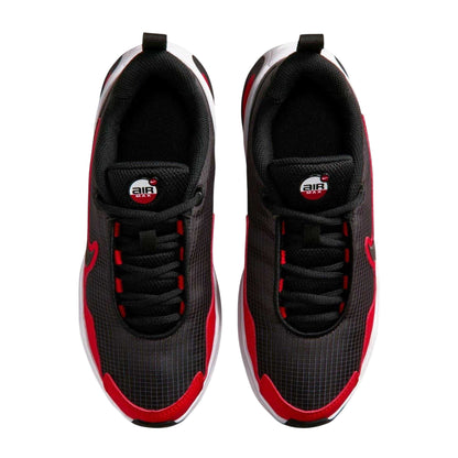 Grey-Red - Side - Nike Childrens-Kids Air Max Nova Leather Tennis Shoes