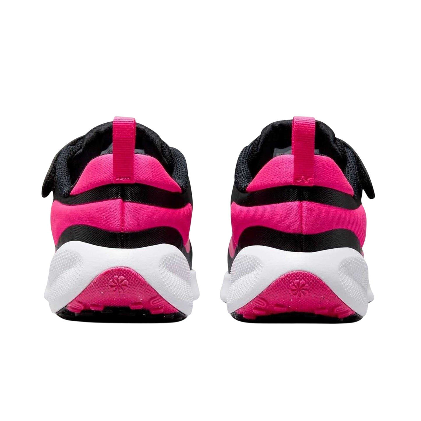 Black-Pink - Back - Nike Childrens-Kids Revolution 7 Swoosh Trainers