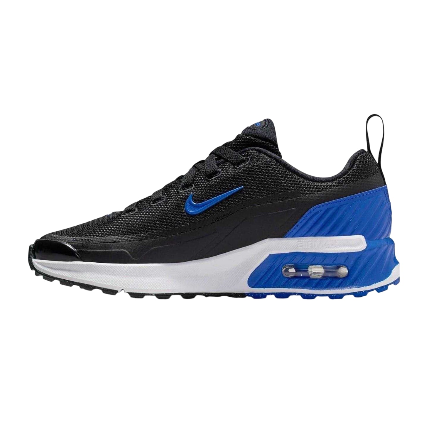 Black-Blue - Back - Nike Childrens-Kids Air Max Mesh Shoes