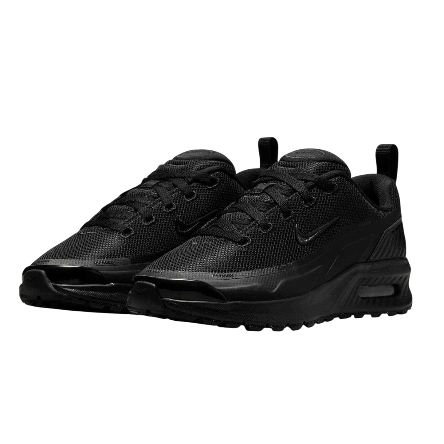 Triple Black - Side - Nike Childrens-Kids Air Max Mesh Shoes