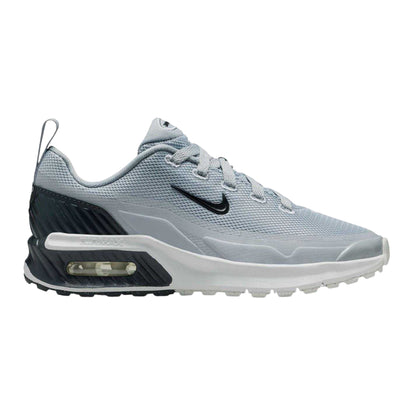 Wolf Grey-White - Front - Nike Childrens-Kids Air Max Mesh Shoes