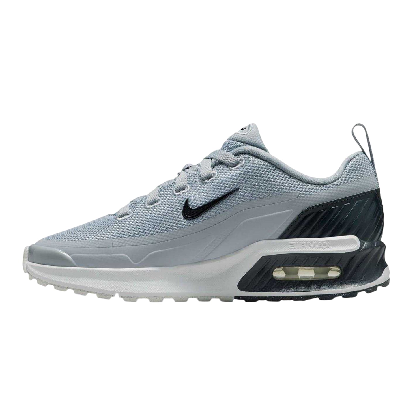 Wolf Grey-White - Back - Nike Childrens-Kids Air Max Mesh Shoes