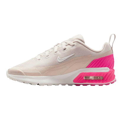 Grey-Pink - Back - Nike Childrens-Kids Air Max Mesh Shoes