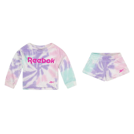 Orchid Bloom - Front - Reebok Baby Girls Swirl T-Shirt Set