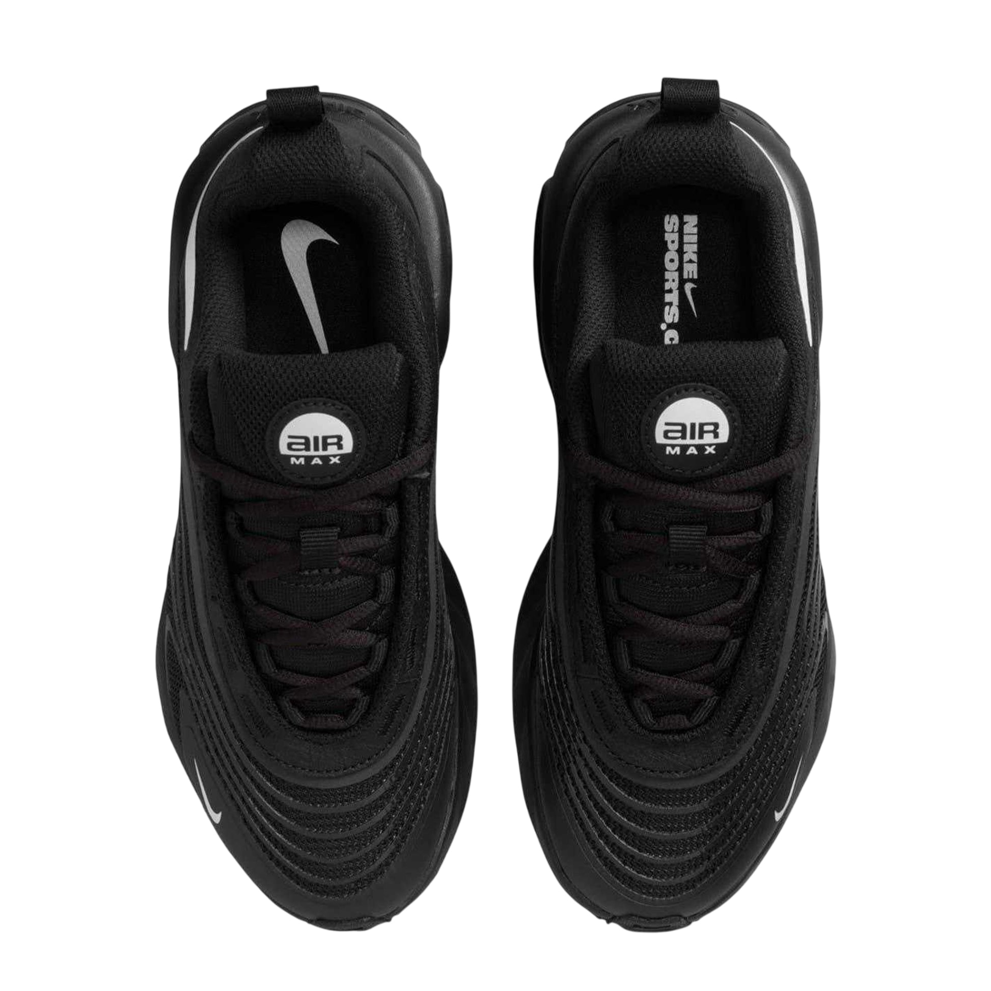 Black-White - Side - Nike Childrens-Kids Air Max Trainers