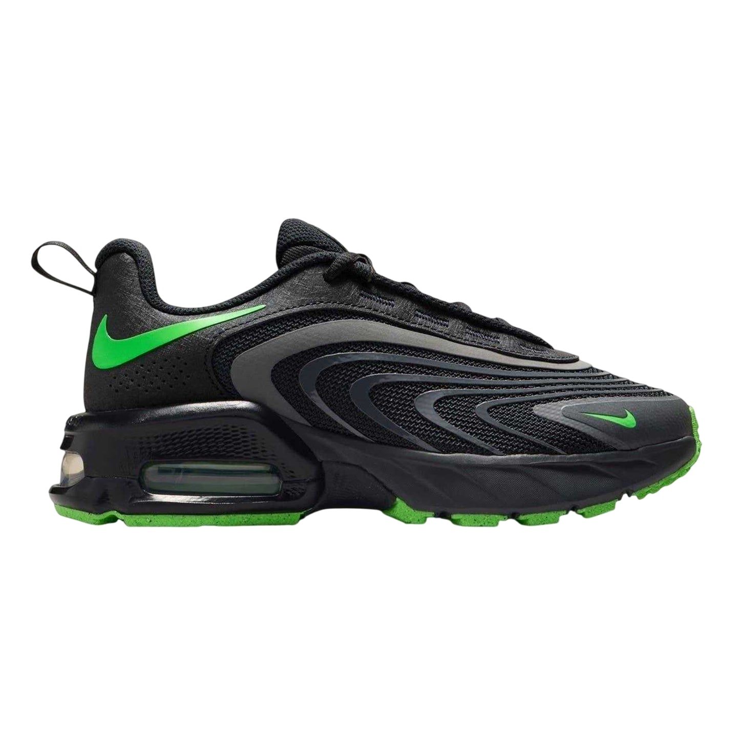 Grey-Volt - Front - Nike Childrens-Kids Air Max Trainers