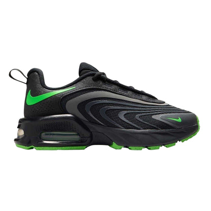 Grey-Volt - Front - Nike Childrens-Kids Air Max Trainers