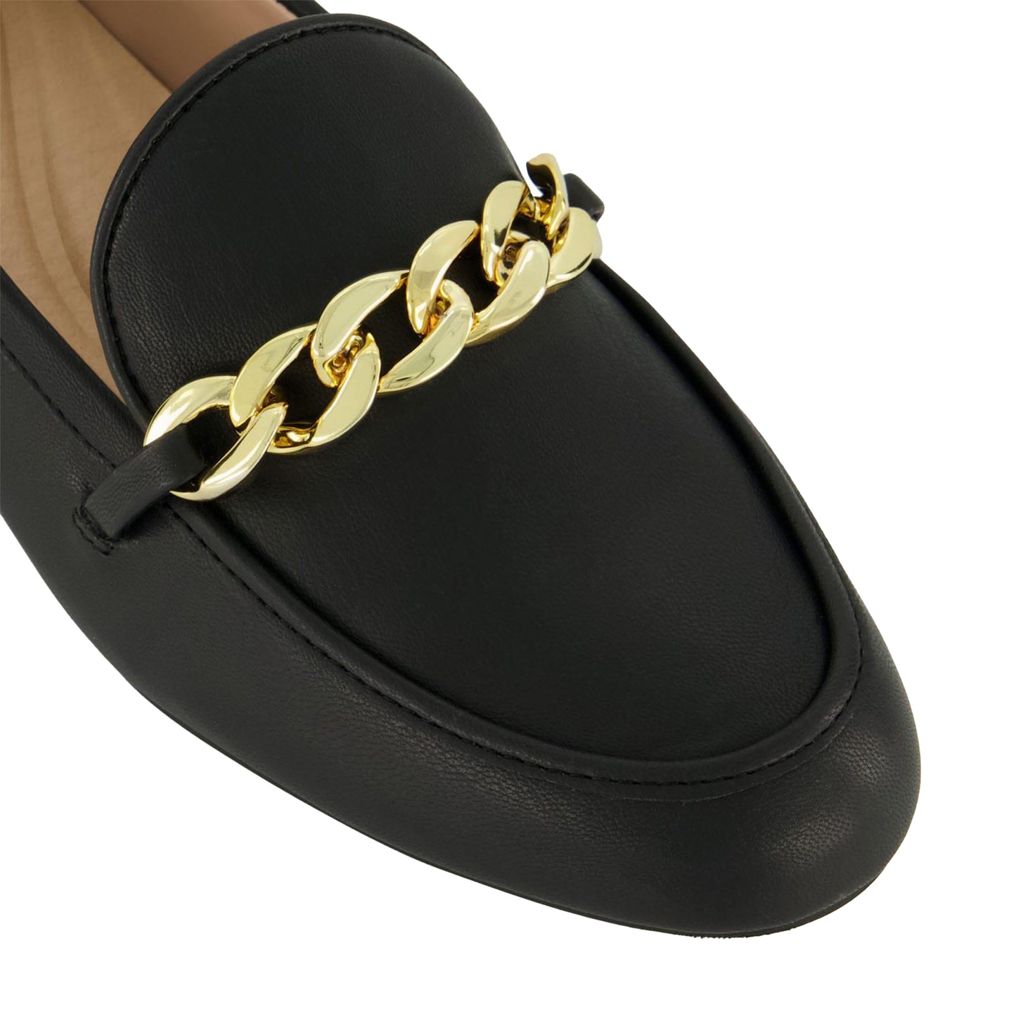 Black - Lifestyle - Dune London Womens-Ladies Gaiia Chain Detail Loafers