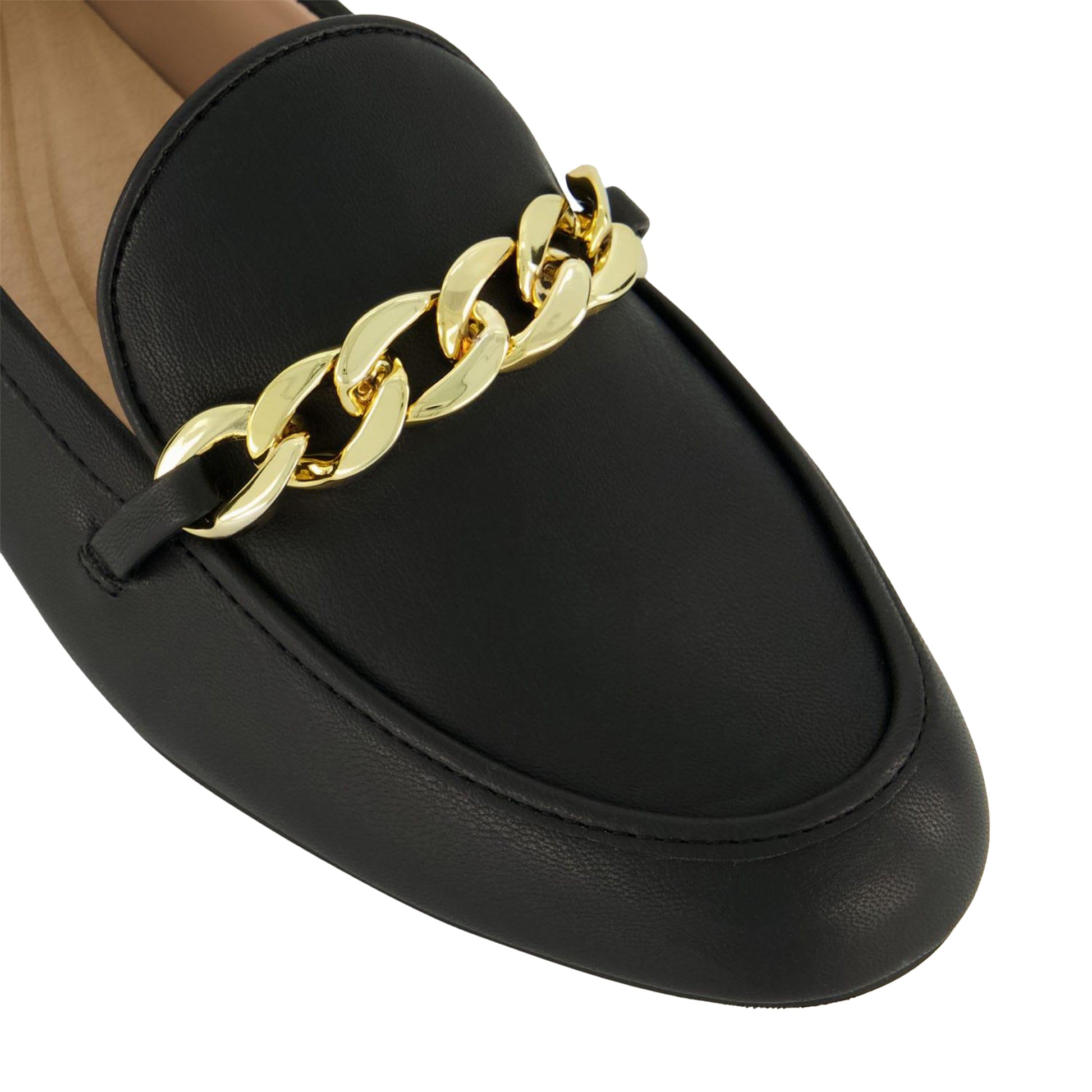 Black - Lifestyle - Dune London Womens-Ladies Gaiia Chain Detail Loafers