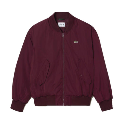 Red - Front - Lacoste Womens-Ladies Oversized Bomber Jacket