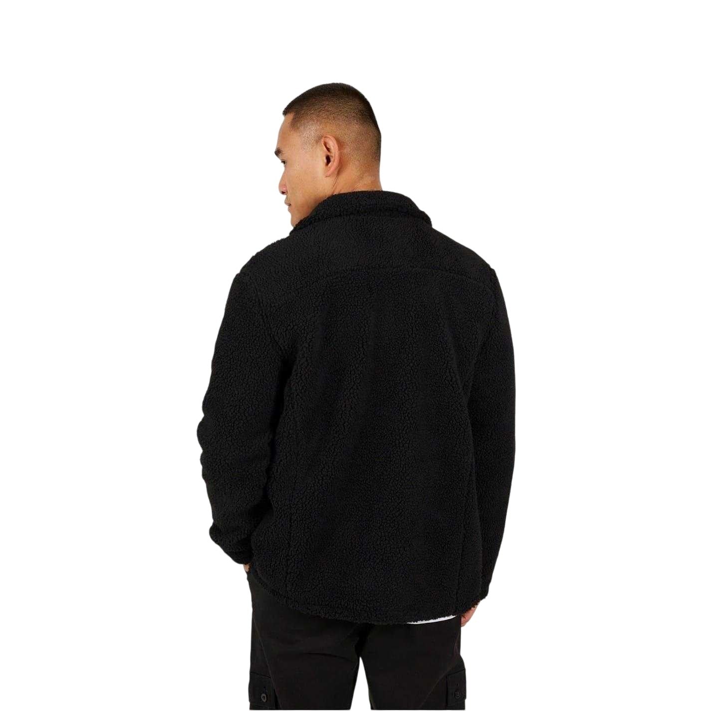 Black - Back - Brave Soul Mens Borg Jacket
