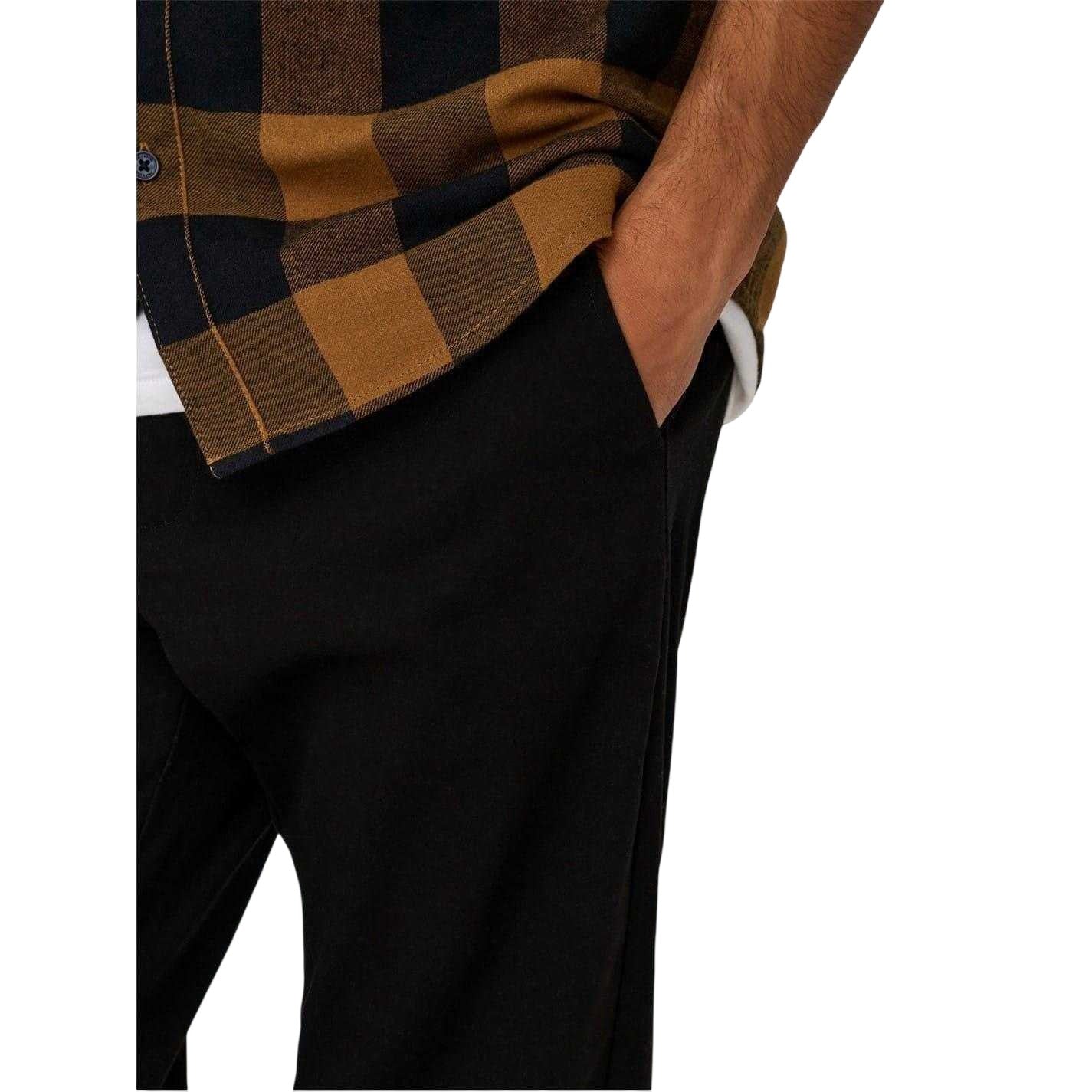 Black - Side - Only Mens Straight Leg Trousers